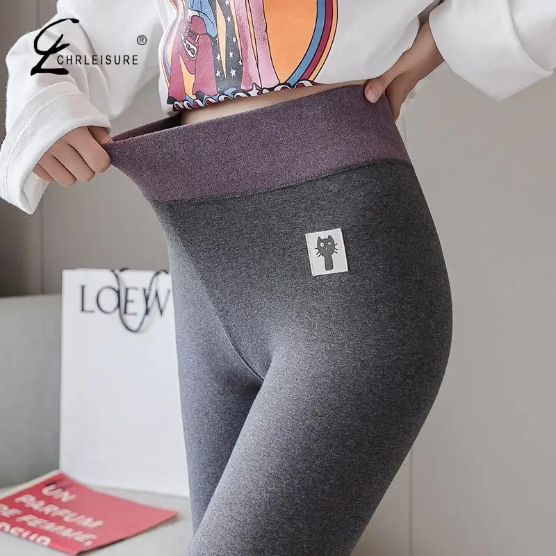 Женские зимние теплые хлопковые леггинсы новинка 2019 модные женские эластичные