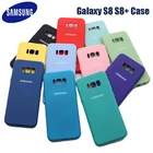 Жидкий силиконовый чехол для Samsung Galaxy S8 PlusS8 +, защитный чехол для S 8S8 PlusS8 +, мягкий шелковистый чехол с логотипом