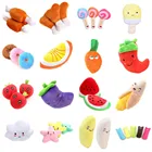 Игрушка плюшевая для собак, устойчивая к укусам, мягкая игрушка для дрессировки, банана, моркови и овощей, для жевания щенками, 1 шт.