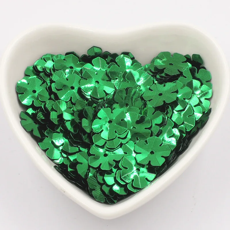 100 шт./лот 14 мм пайетки с пятью лепестками Цветочные ПВХ украшение для шитья