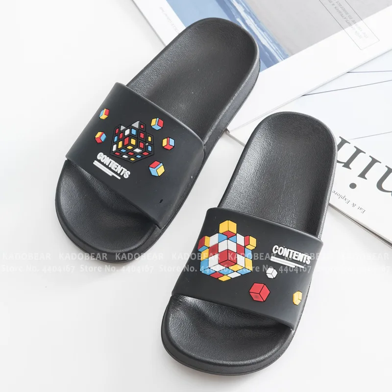 Детские летние домашние тапочки для мальчиков Сандалии унисекс с героями