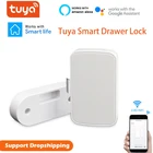 Смарт-замок шкафа ящика Tuya с Bluetooth, невидимый замок без ключа для шкафов, шкафов, ящиков, переключатель для разблокировки через приложение, безопасность детей