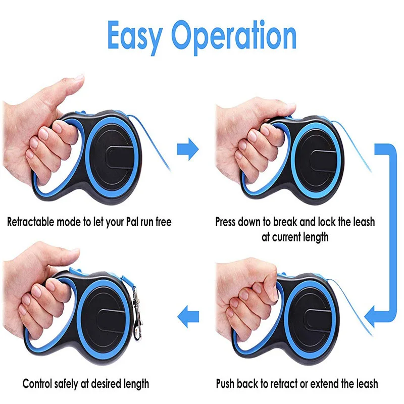 3 м 5 8 прочные поводки для питомцев собак больших Автоматическая Удлиняющая