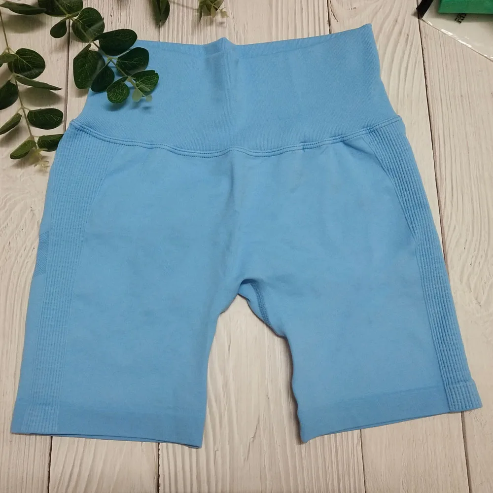 Бесшовные короткие леггинсы для тренировок с высокой талией шорты фитнеса и йоги