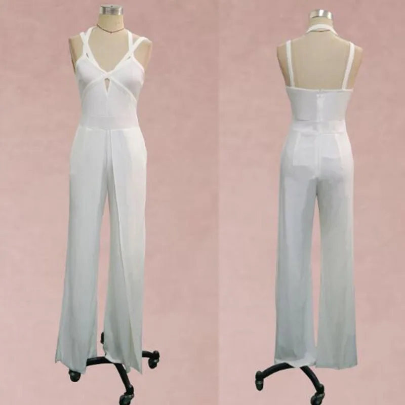 

Sexy Bodycon Bodysuit Women White Lace up Sexy Jumpsuit Solid Color Loose One piece romper Overalls party Playsuit Female