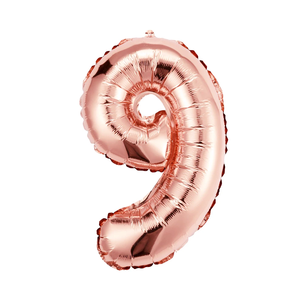 CARRYWON Ballons16 дюймов золотое серебряное число фольгированных шаров цифра воздушный шар День рождения свадьбы украшения день рождения шар - Цвет: Синий