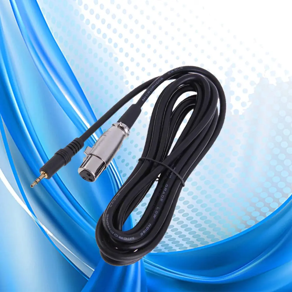 

New Xlr 3 Pin Female To Right Angle 1/8 Xlr3f To Right Angle 3.5mm Trs For Dv Camera / Microphone Mic