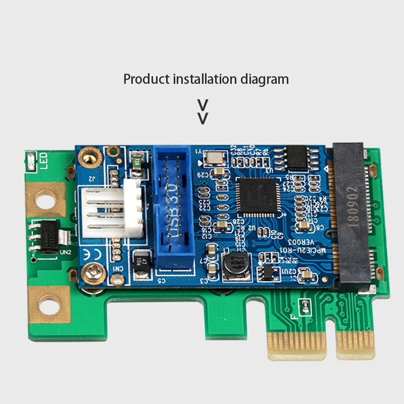 Плата адаптера PCIE-Mini PCIE эффективная легкая и портативная мини-плата PCIE-USB 3 0 |