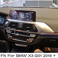 carbon fiber style center control instrument decoration strip cover accessories interior trim 1pcs for bmw x3 g01 2018 2021