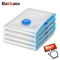 3pcs vacuum bags for clothes storage bag with valve transparent border foldable compressed organizer space saving seal packet