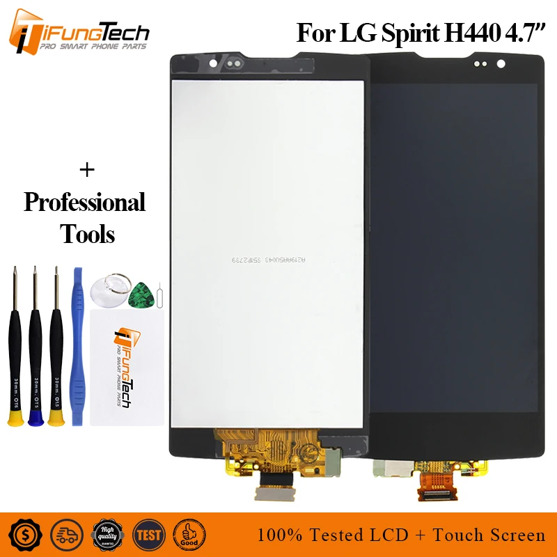 Для LG Spirit H442 H440 H422 Черный сенсорный экран дигитайзер сенсорная стеклянная панель
