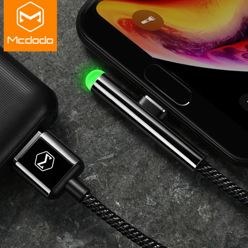 MCDODO USB кабель со светодиодной подсветкой быстрая зарядка мобильный телефон
