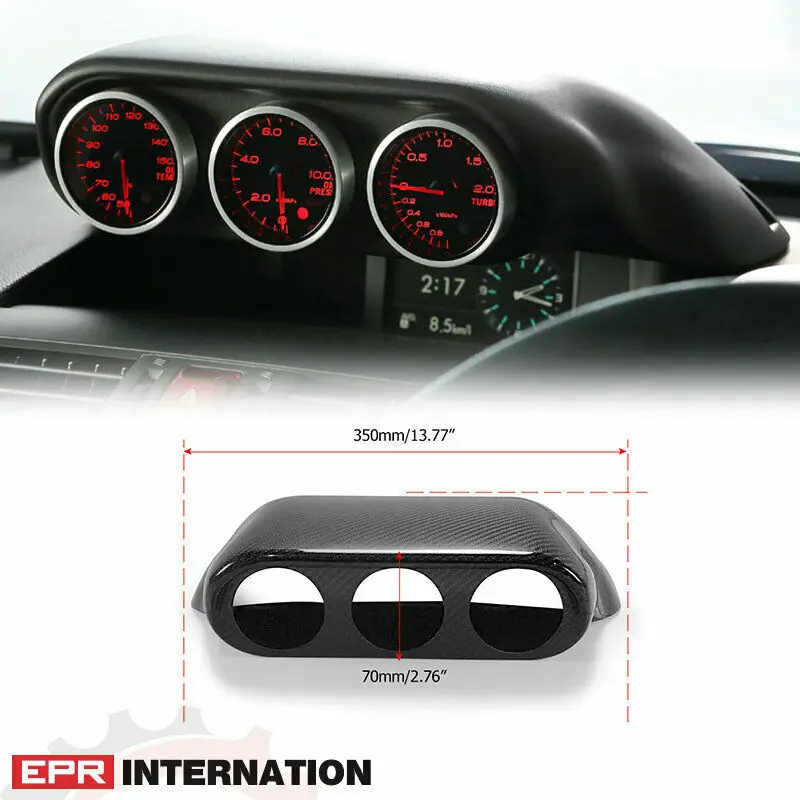 

For 2010+ Impreza WRX STI VA VM PRO Style Carbon Fiber Triple gauge pod 60mm RHD(Also fit Levorg VM/ Forester SJ GJ/ Impreza GP)