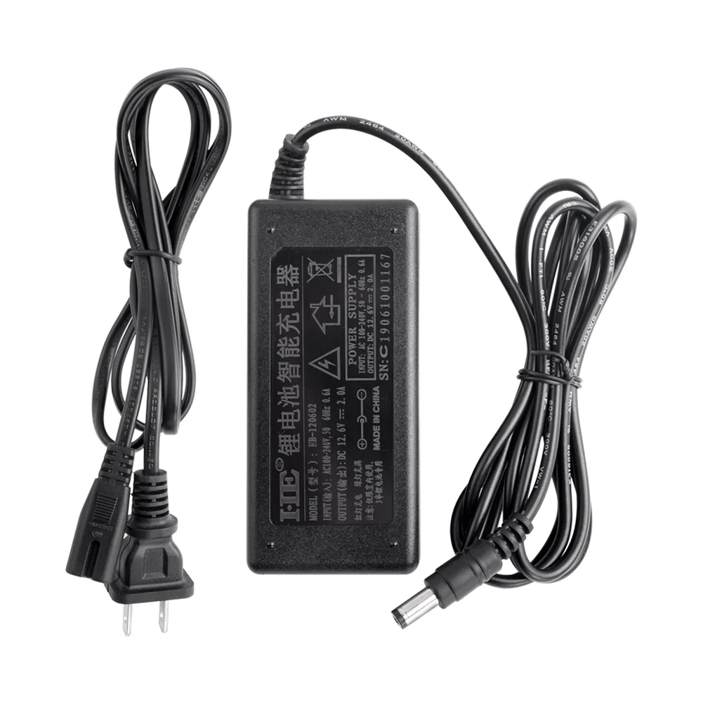 

2021 New High Quality AC 100-240V To DC 12V 2A Lithium Polymer Li Ion Battery Pack Charger Power Supply For Balance Car Torch