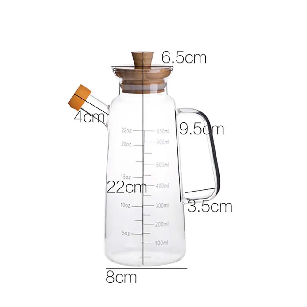 Стеклянная бутылка для оливкового масла 650 мл контейнер уксуса кухонная соевого