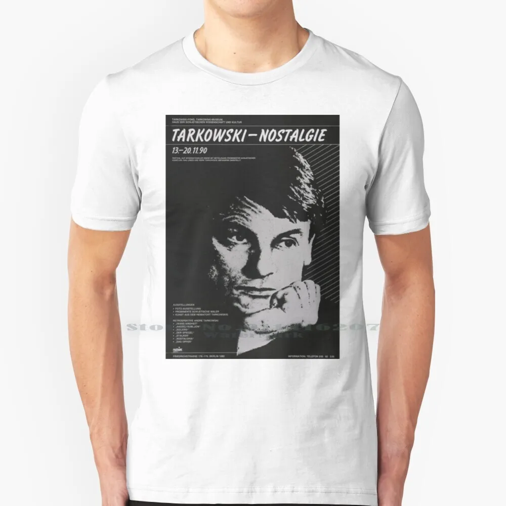 

Andrei Tarkovsky Poster T Shirt Cotton 6XL Film Art Cinema Cinephile Andrei Tarkovsky Solaris Stalker Andrei Rublev Childhood