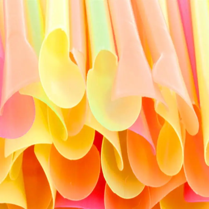 150pcs Disposable Spoon Straws Dual Use Drinking Straw for Smoothies Milkshakes Shaved Ice (Mixed Color) | Дом и сад