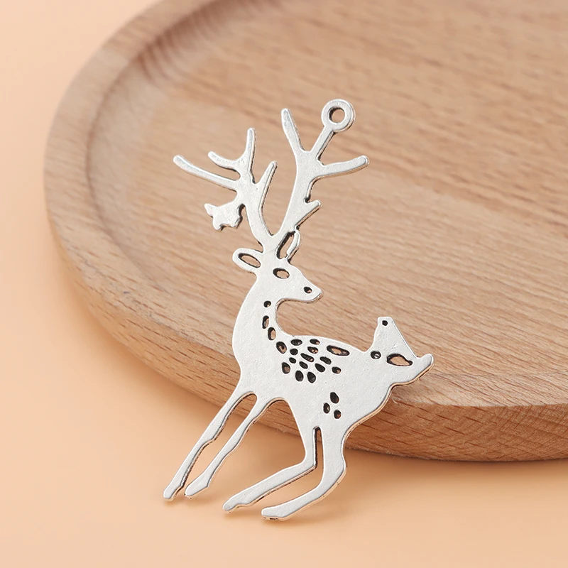 

8pcs/Lot Tibetan Silver Large Deer Elk Reindeer Sika Charms Pendant for DIY Necklace Jewelry Making Findings Accessories