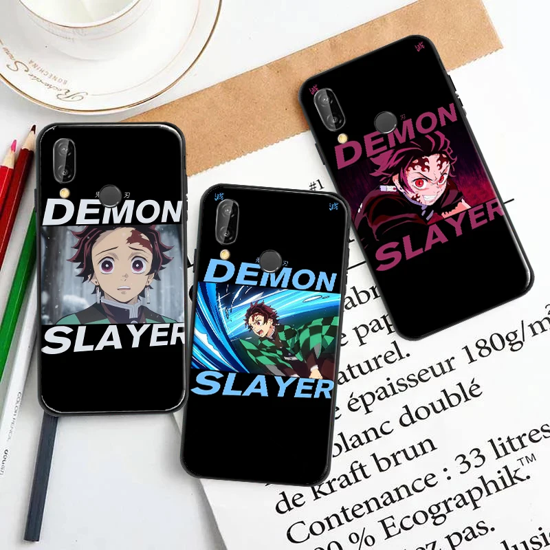 

Cartoon Japan Anime Demon Slayer Phone Case For Huawei P Smart Z 2019 2021 P20 P30 P40 P40 Lite Pro Kimetsu No Yaiba Cover