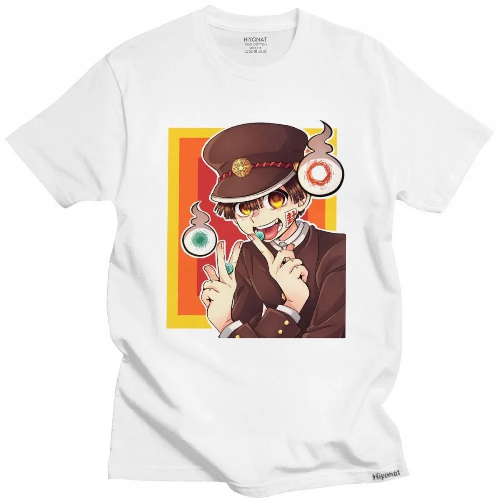 

Jibaku Shounen Men Tshirt Pre-shrunk Cotton Toilet-Bound Hanako-Kun Tee Shirts Short Sleeved Fashion Anime Manga T-shirt Merch