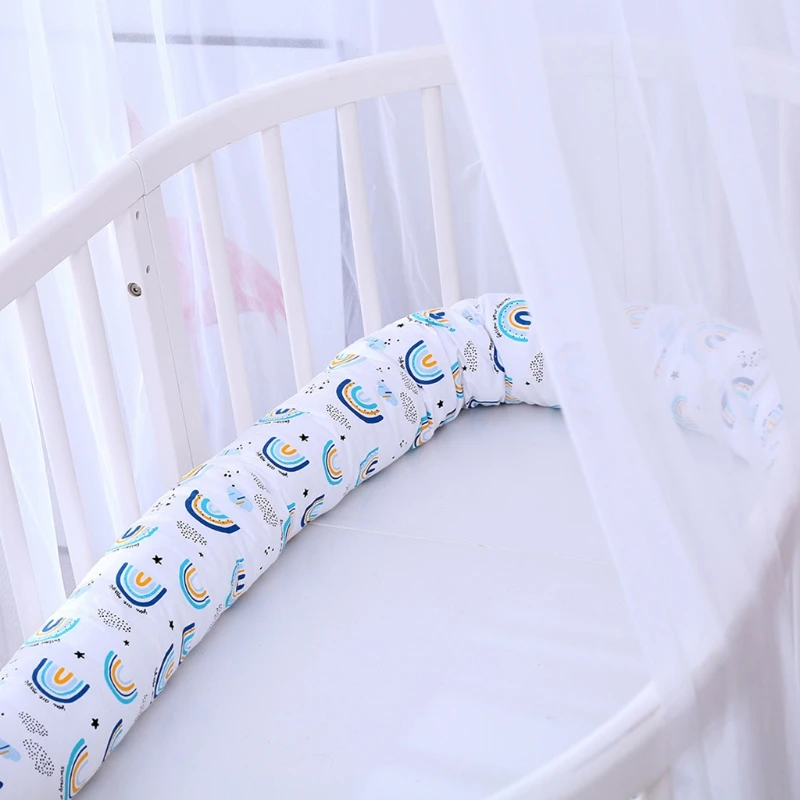 

Baby Safe Long Cotton Pillow Crib Bumper Newborn Room Decor Bed Anti-collishion Cot Infant Sleep Protector