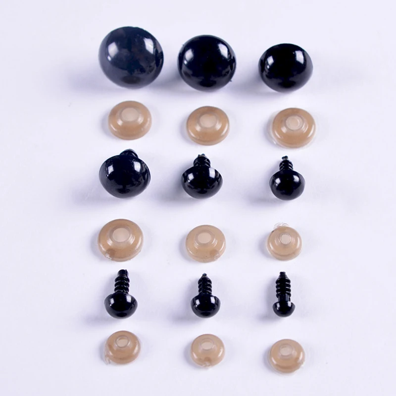 

100pcs 10mm Eyeball Doll Accessories Black Plastic Plush Safety Eyes Amigurumi For Toys 6mm 8mm 12mm DIY Funny Toy Eyes Animal