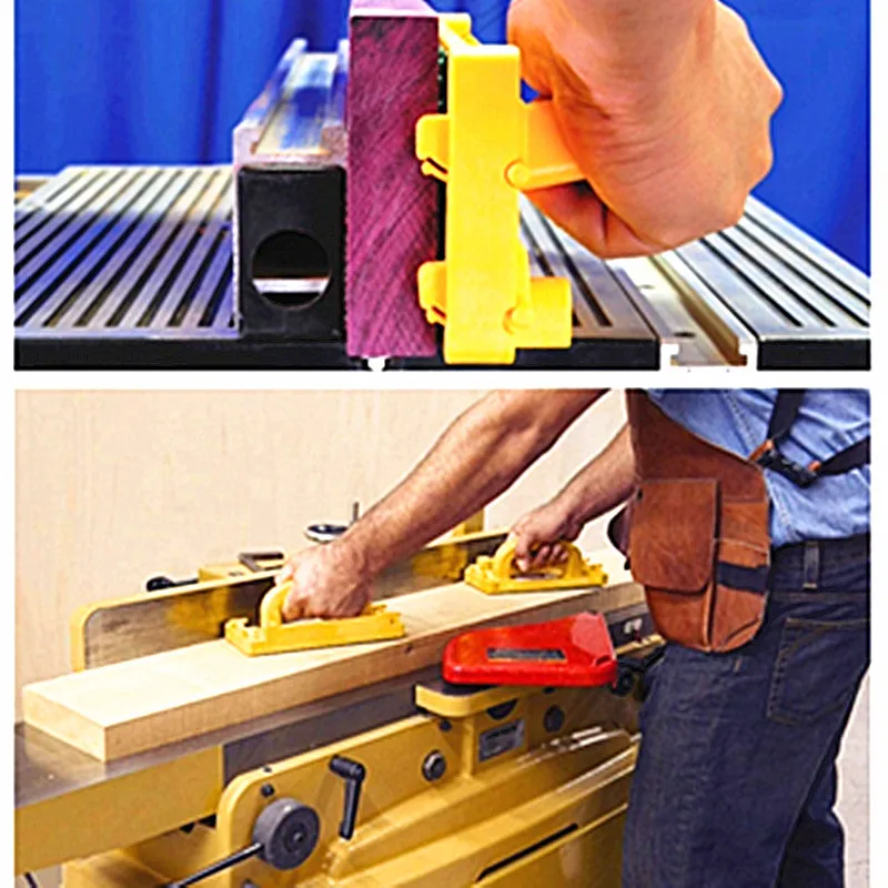

3D Safety Wood Push Handle Push Table Saw Slot Adjuster Movable Measuring Block Saw Slot Woodworking Safe Work Protection Tool