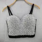 Женские пикантные дизайнерские хлопковые топы с кристаллами и бриллиантами, 4 цвета, летние женские модные укороченные топы, укороченные топы, 2021