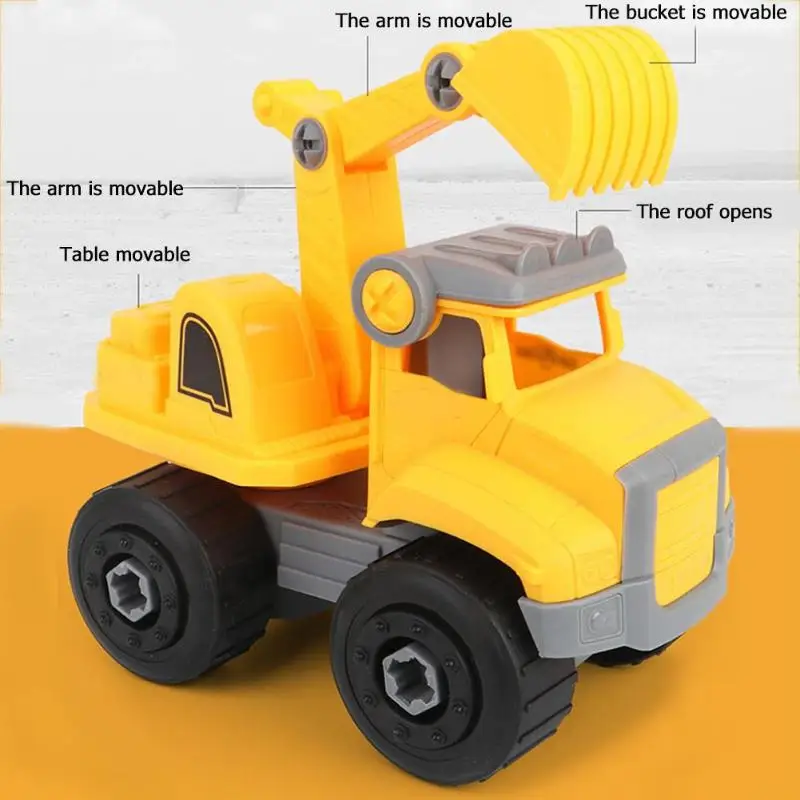 

DIY Assembly Construction Truck Excavator Set Hand-eye Coordination Hand Flexibility Building Car Model Children Toys