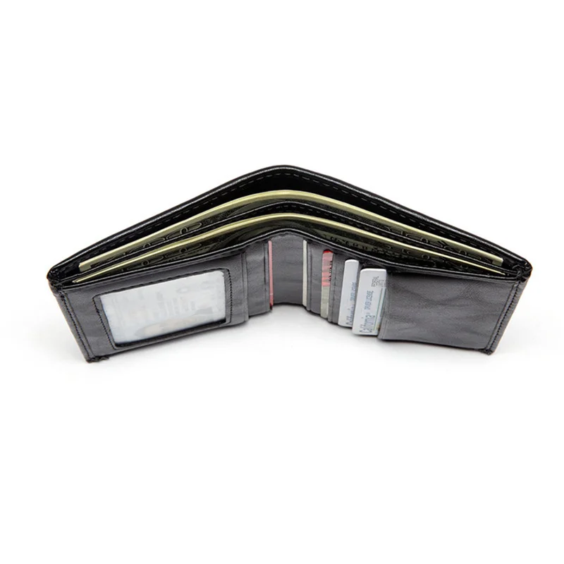New Design Money Wallet  Carbon Fiber  Men Wallet  with 2 Note Compartment  4 Bussiness Bank Card Holder images - 6