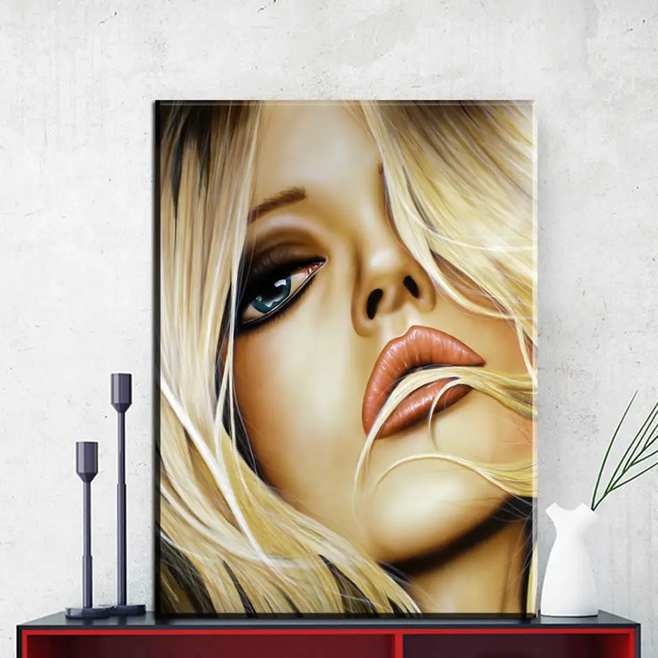 Красивый узор для девочек холст украшение ванной живопись черный и белый цвета