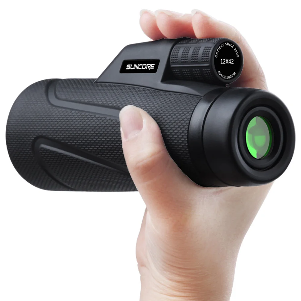 

Telescope Monocular 12x42 Monocular Binoculars Retractable Zoom Waterproof Bak4 Professional HD ED Glass