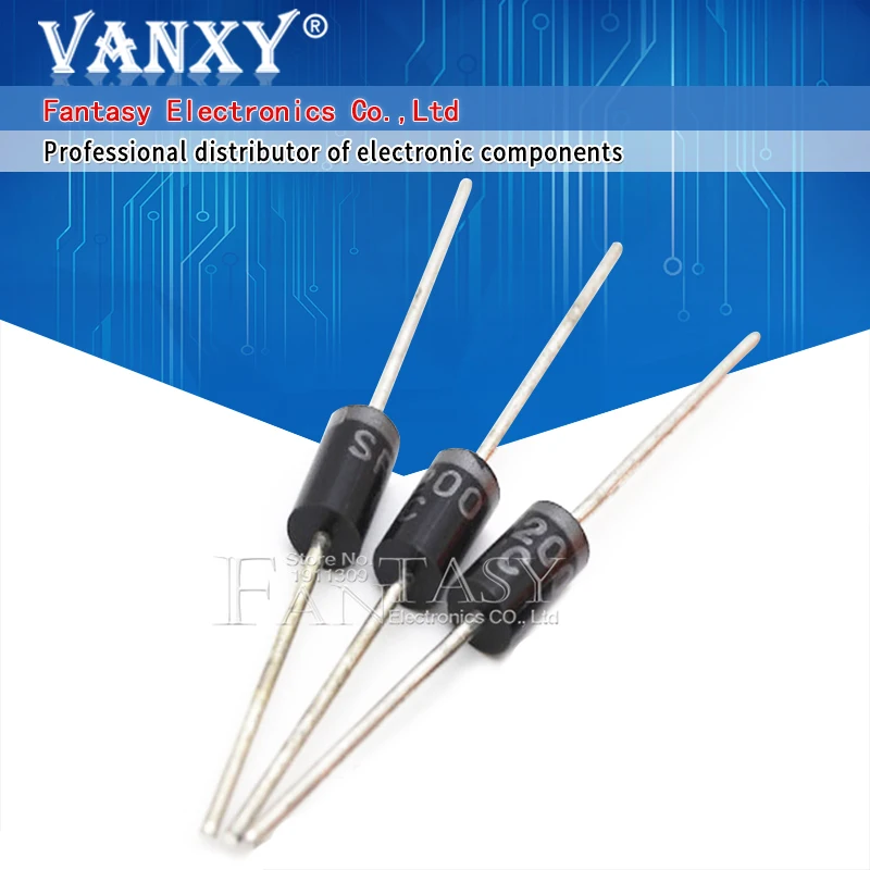 10 шт. SR5200 SB5200 с барьером Шоттки диод выпрямителя тока 5A 200V DO 201AD 27|diode 5a|diode rectifierdiode