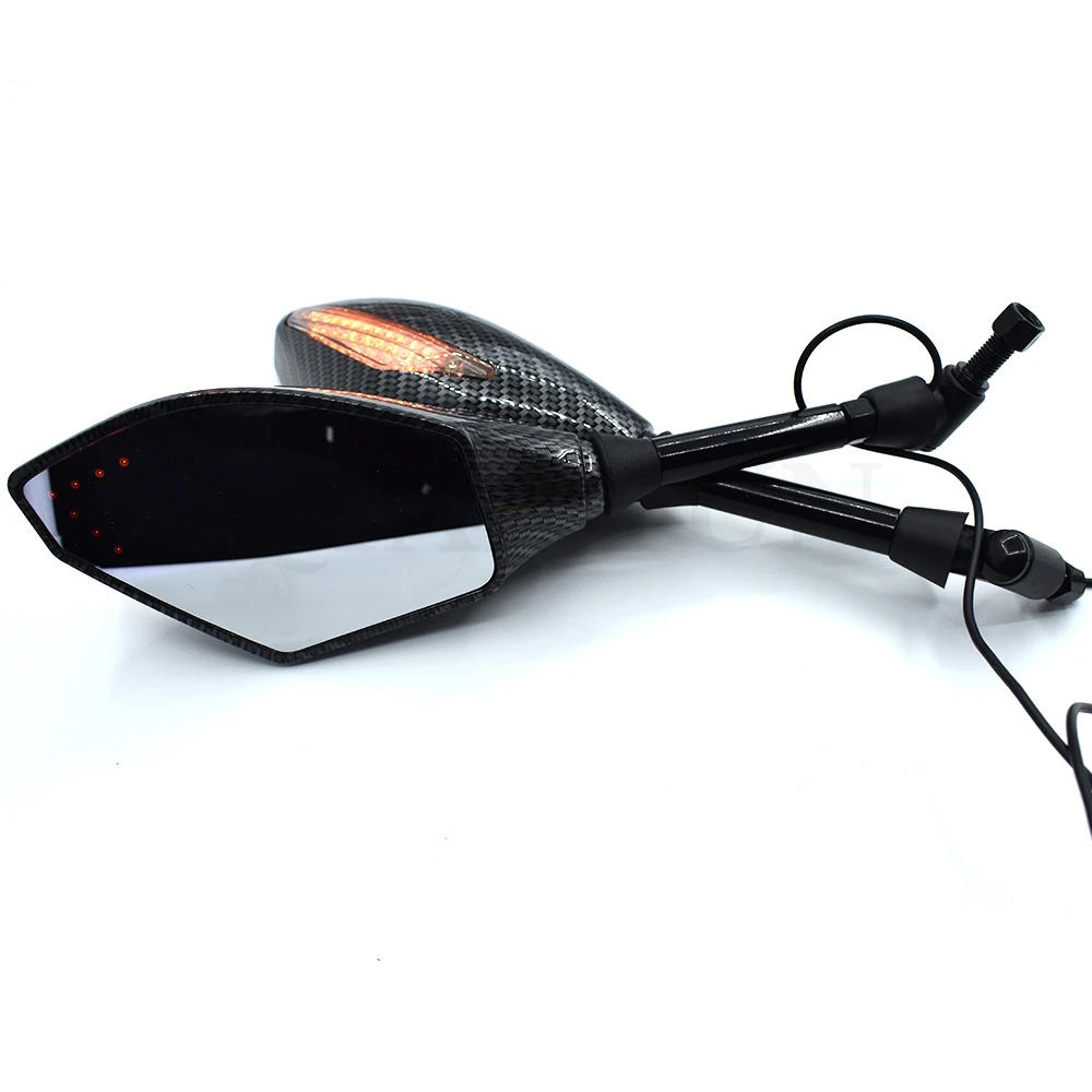 Углеродное волокно 10 мм мотоциклетный светодиодный светильник сигнала поворота