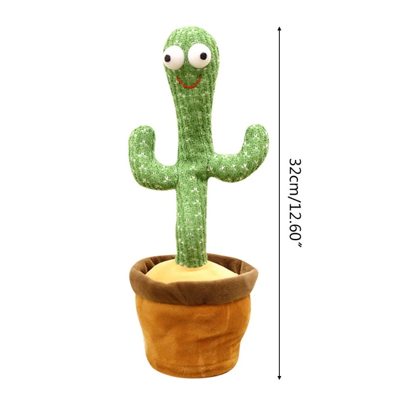 

Funny 32cm Electric Dancing Plant Cactus Plush Stuffed Toy with Music for Kids Children Gifts Home Office Decoration
