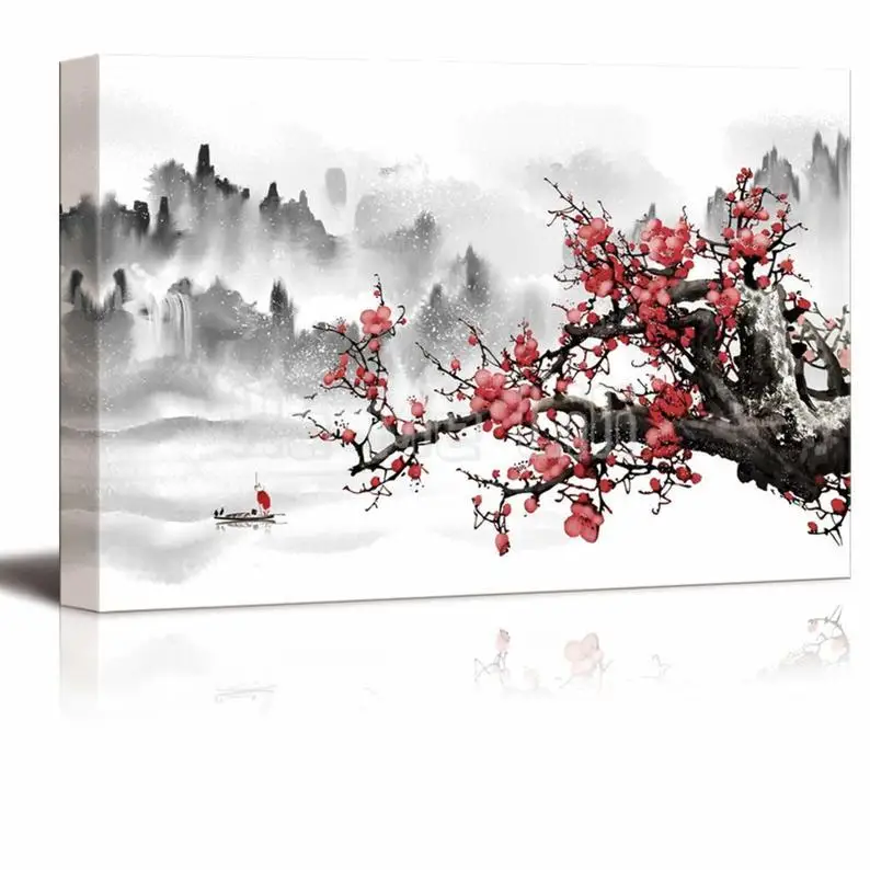 

Plum Color Gorgeous Pattern Unique Oil Painting Wall Home Decoration