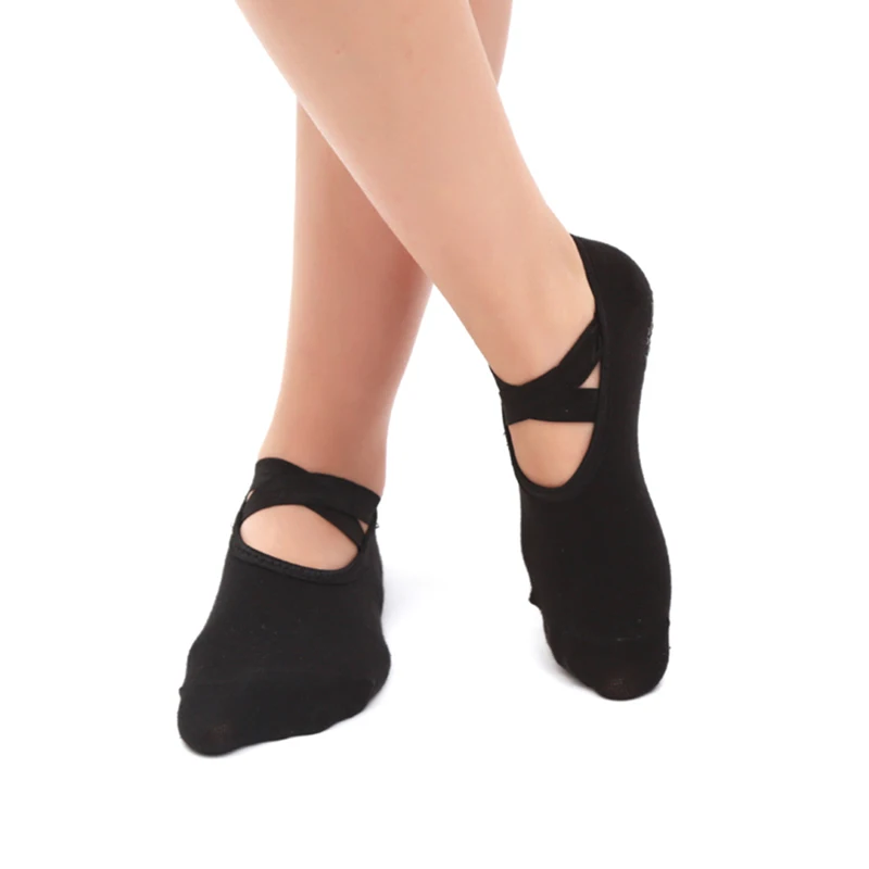 Girls Sports Socks Round Head Yoga Non Slip Bandage Breathable Pilates Ballet Dance High Quality Leisure Socks