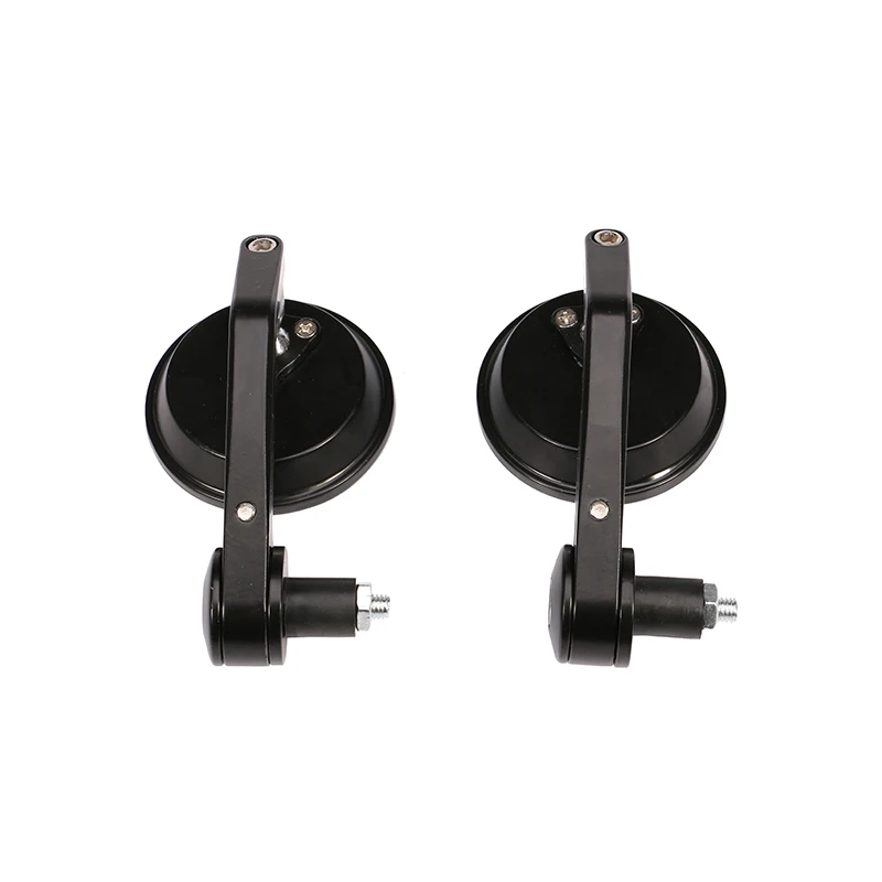 

2Pcs Universal Motorcycle Accessories Mirror Aluminum Black 22mm 3" Round 7/8" Handle Bar End Rearview Side Mirrors
