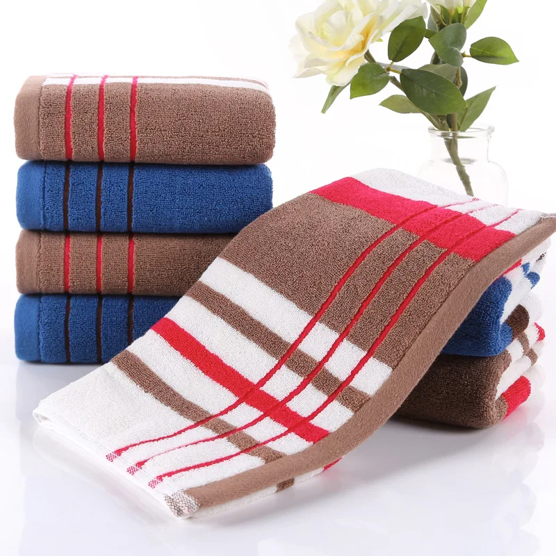 

76*34CM 100% Pure Cotton Towel Quick Drying Cotton Towel Face Hand Bath Cloth Bathroom Absorbent Wedding Towel Red Blue