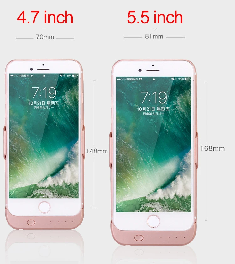 Портативный внешний аккумулятор 10000 мАч для iPhone 6 6S 7 8 чехол телефона Plus 6s зарядный