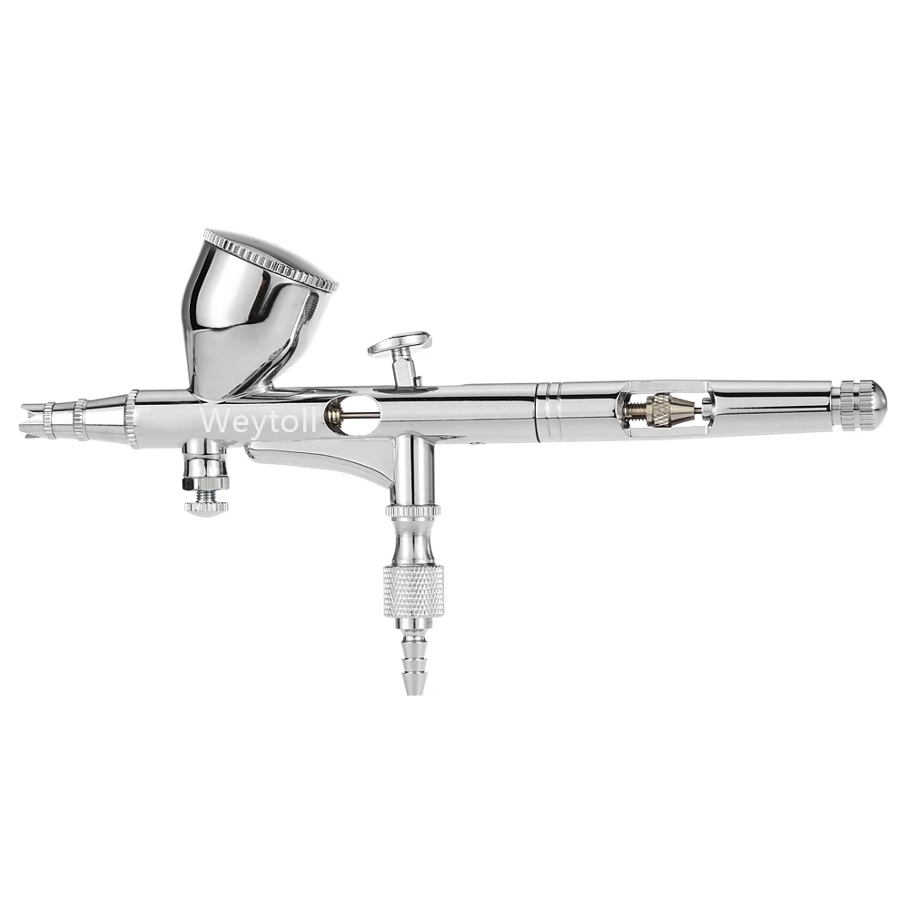 

Weytoll Gravity Feed Dual Action Airbrush Set for Art Painting Tattoo Manicure Paint Hobby Spray Air Brush Nail Tool 0.2mm 9cc
