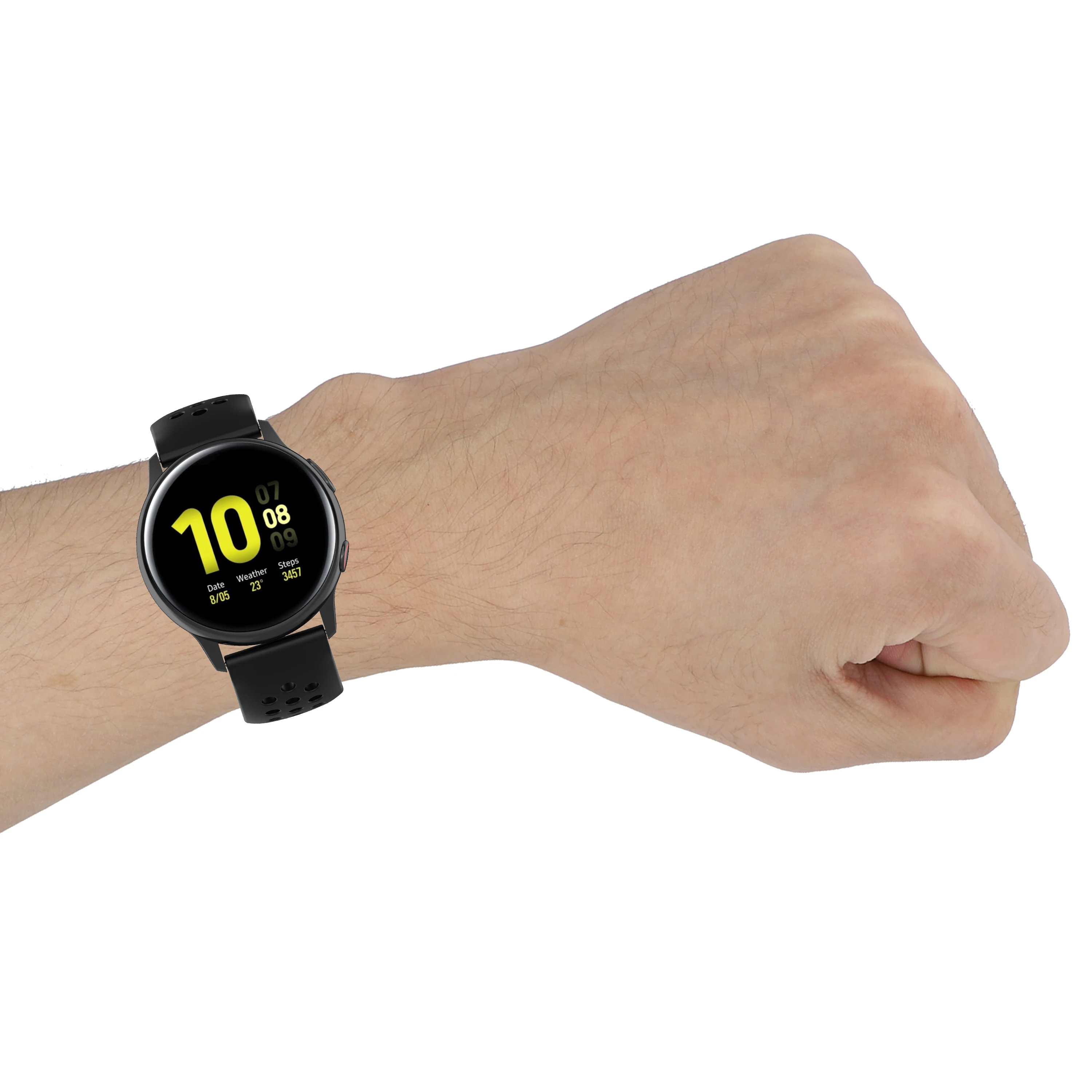 Ремешок силиконовый для Galaxy Watch Active 2 40 мм 44 спортивный сменный Браслет 1 с пряжкой