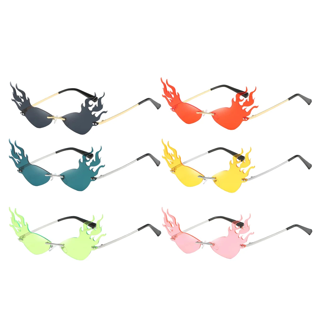 Женские солнцезащитные очки с пламенем UV400 роскошные дизайнерские вечерние
