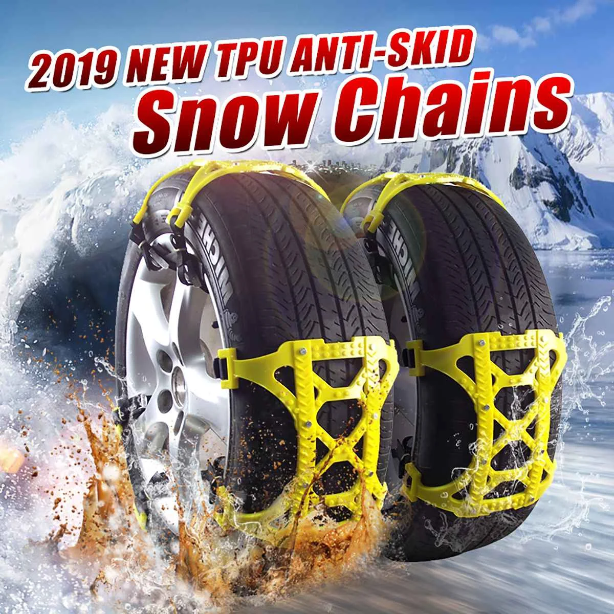 1/3/6 шт. цепи противоскольжения из ТПУ Универсальный Автомобильный костюм 165-265 мм резиновые шины зимние дорожный знак для обеспечения безопасности дорожного движения цепей Снег Восхождение земли грязь Нескользящие