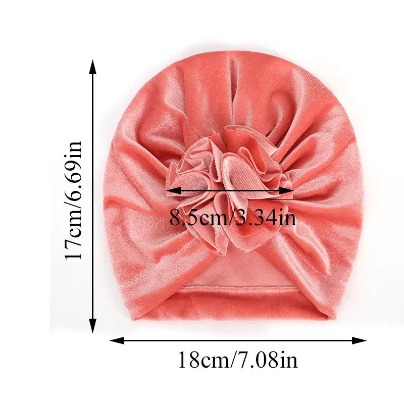 Шапка-тюрбан детская осенне-зимняя с цветами | Аксессуары для одежды