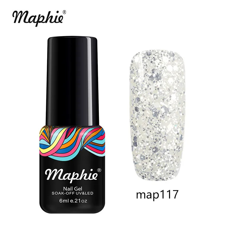 117 Maphie Неон УФ-гель для ногтей комплект блеск УФ Гибридный гвоздь картина гель био-Гели Soak Off! полупостоянная Радужный светодиодный гель - Цвет: 117
