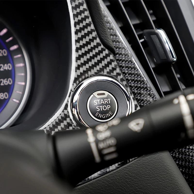 

Подходит для Infiniti Q50 / Q60 декоративная наклейка на приборную панель из углеродного волокна анти-ультрафиолетовая самоклеящаяся углеродная н...