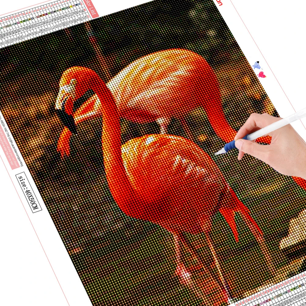 RAILONCH 5D DIY алмазная живопись Фламинго полная круглая Алмазная вышивка Животные