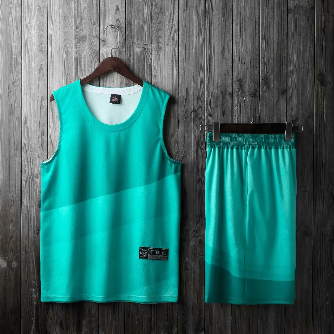 Яркие Мужские дышащие однотонные баскетбольные Джерси комплект униформы