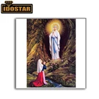 Полностью квадратная круглая дрель 5D DIY Алмазная картина Mary Virgin bless вышивка мозаика стразы набор крестиков религиозная икона